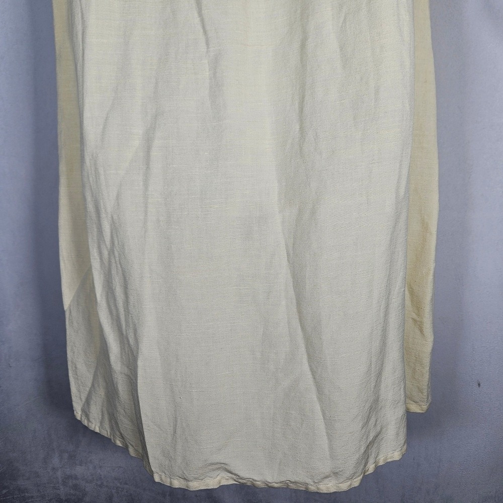 Tommy Bahama Hooded Dress Women L Yellow Hemp Silk Blend Sleeveless Relaxe Beach - Picture 14 of 14